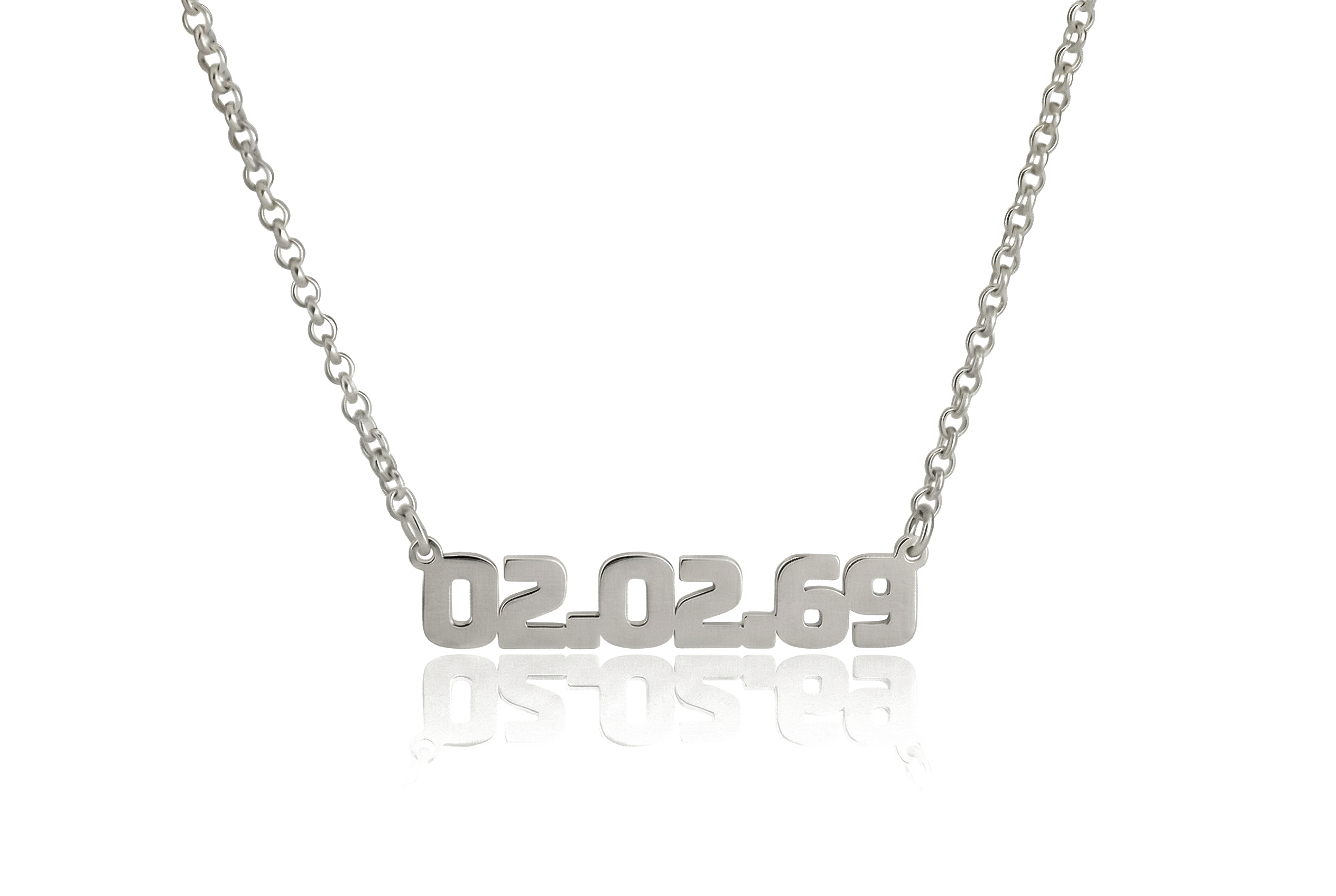 14k Gold Date Pendant Necklace