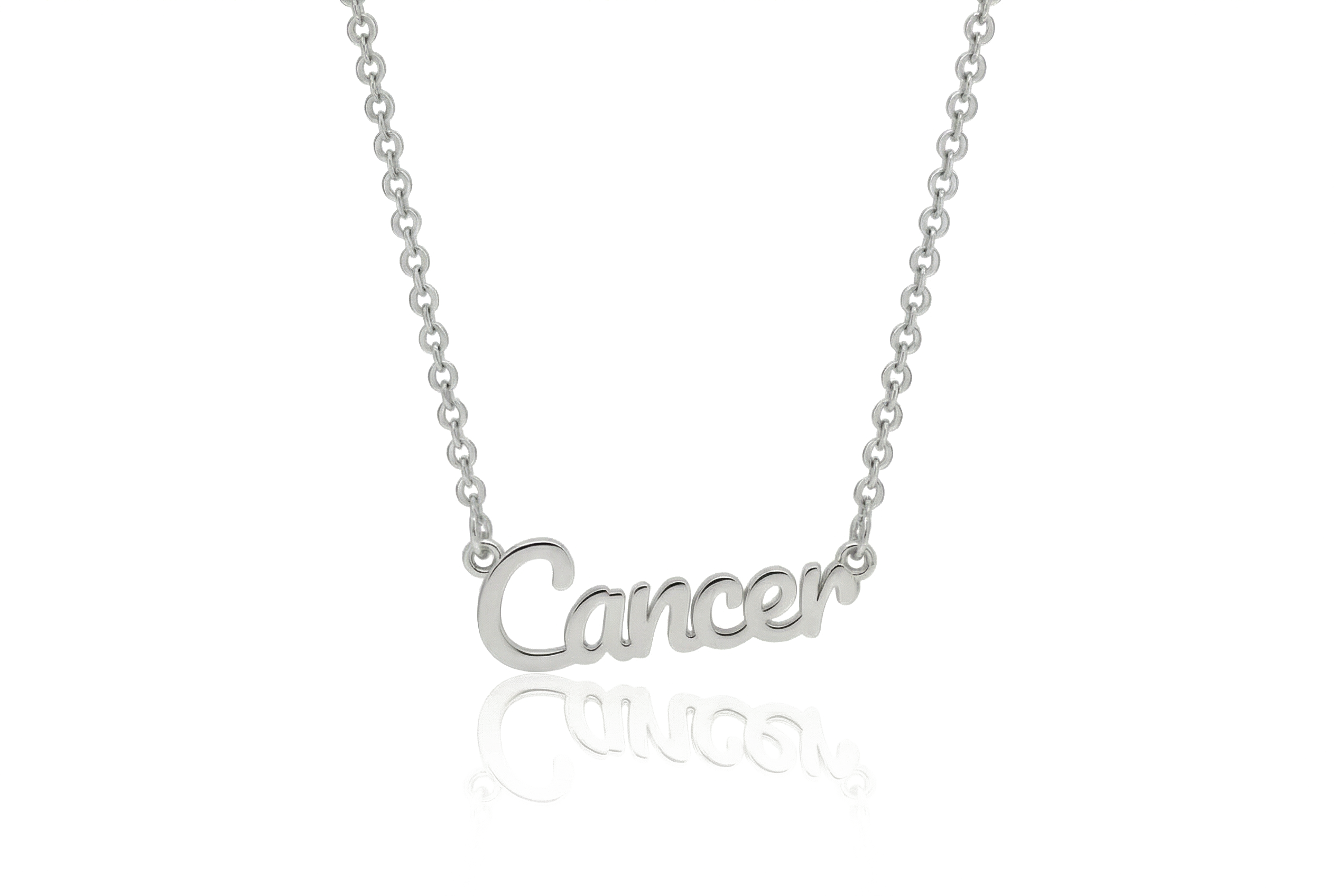Silver Cancer Zodiac Necklace