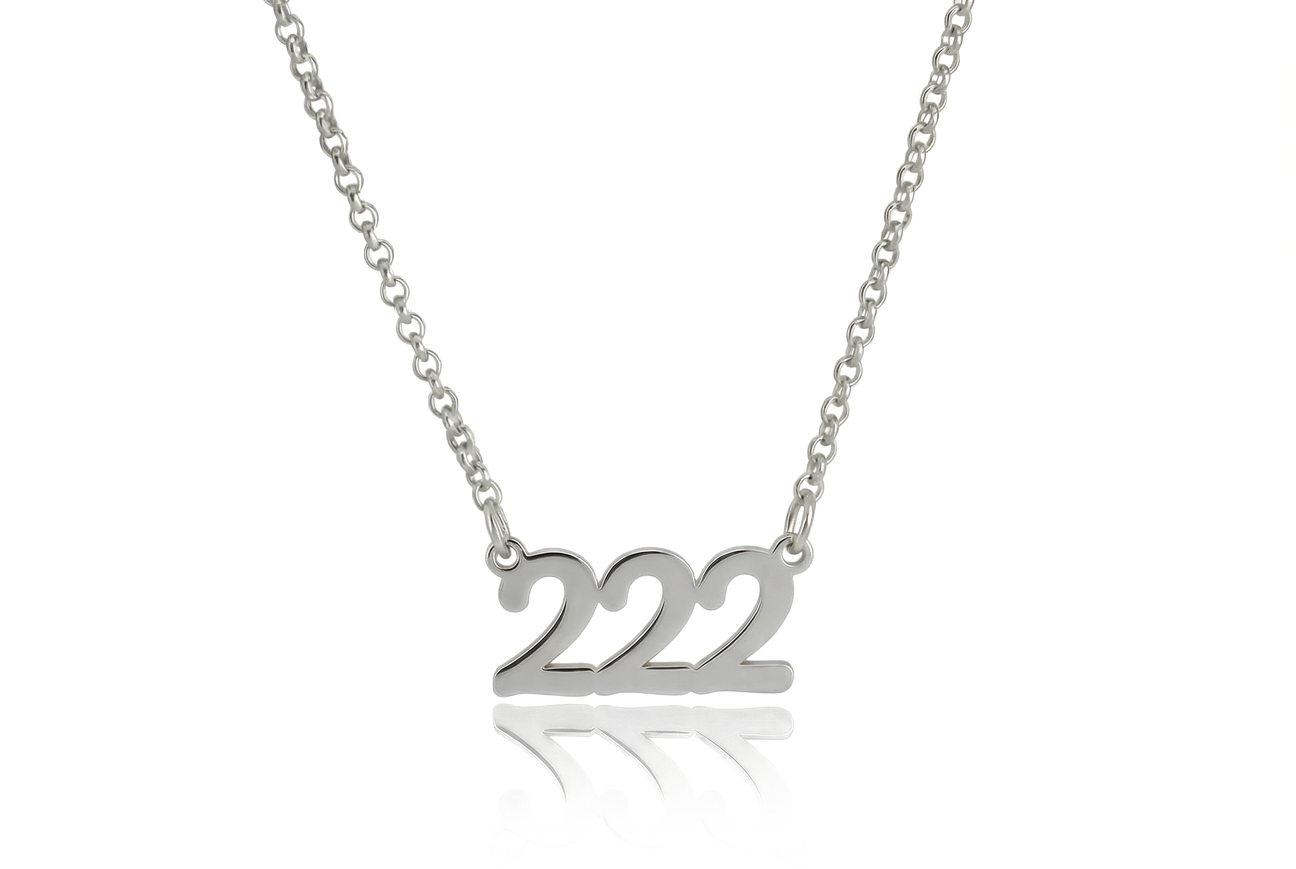 14k Rose Gold Number Necklace