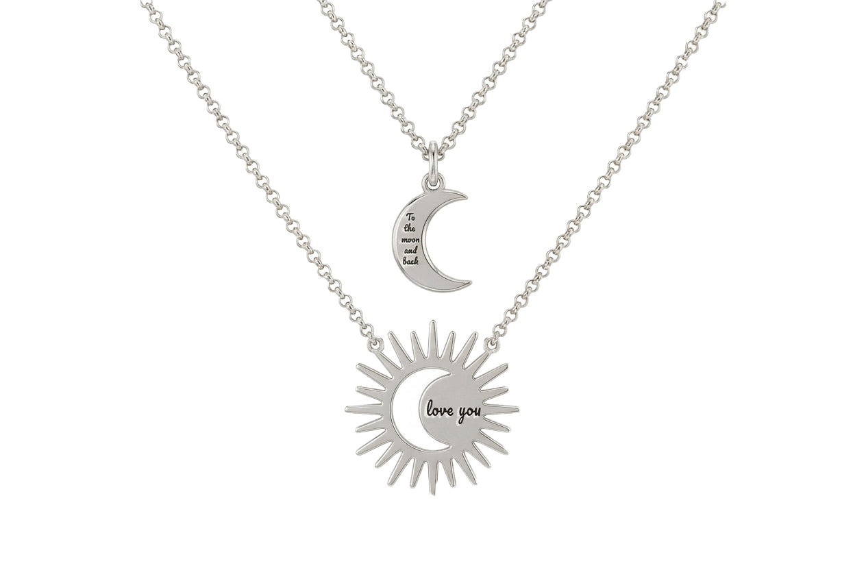 Set Sun and Moon Necklace