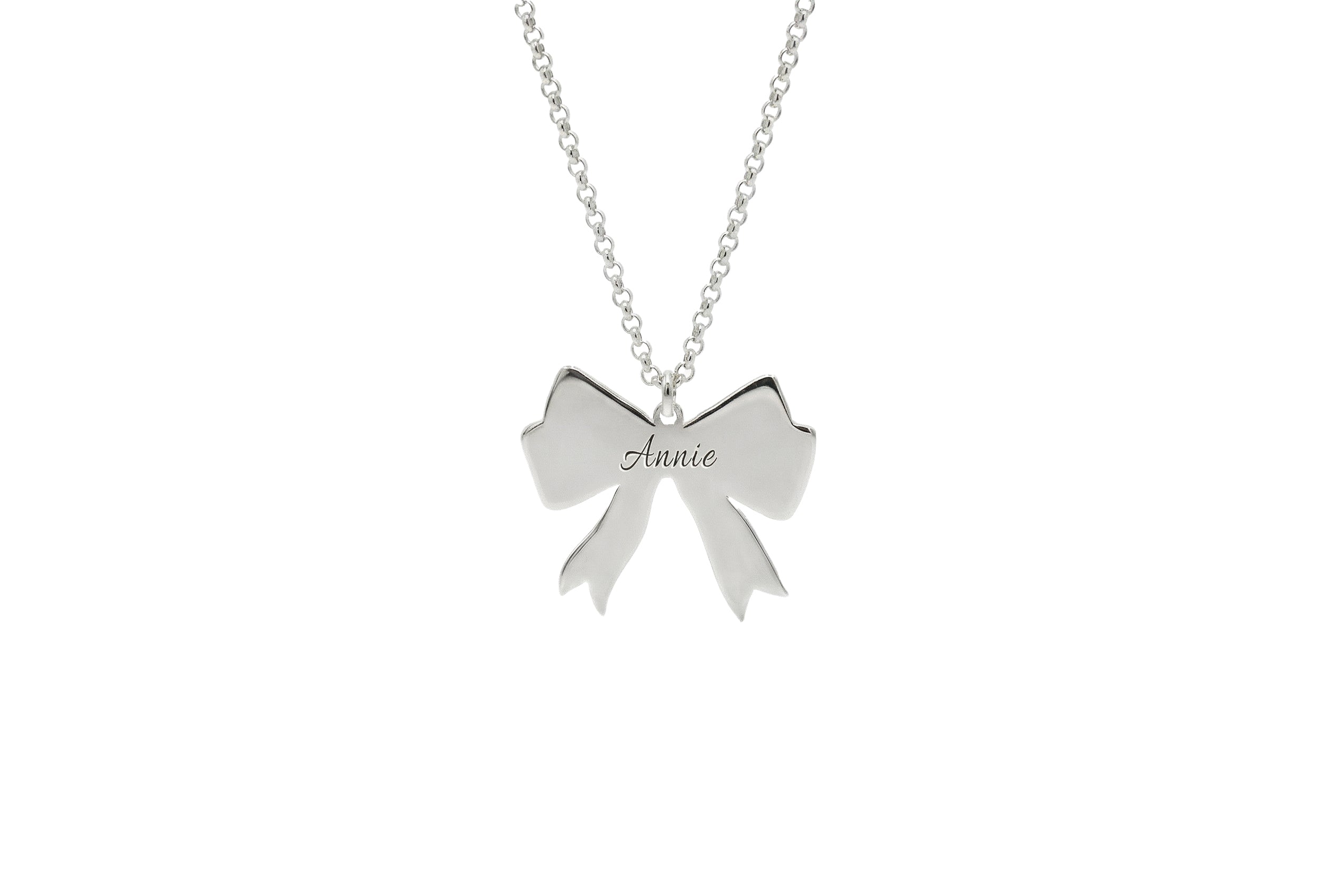 Bow Name Necklace