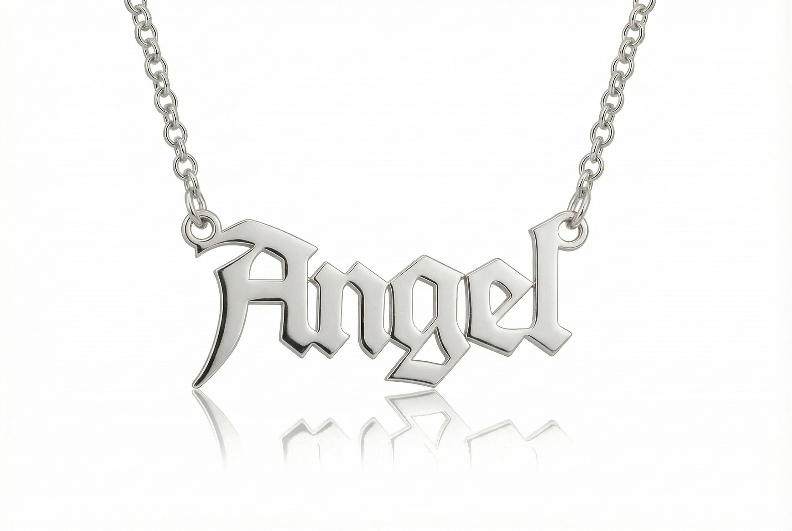 Old English Script Necklace