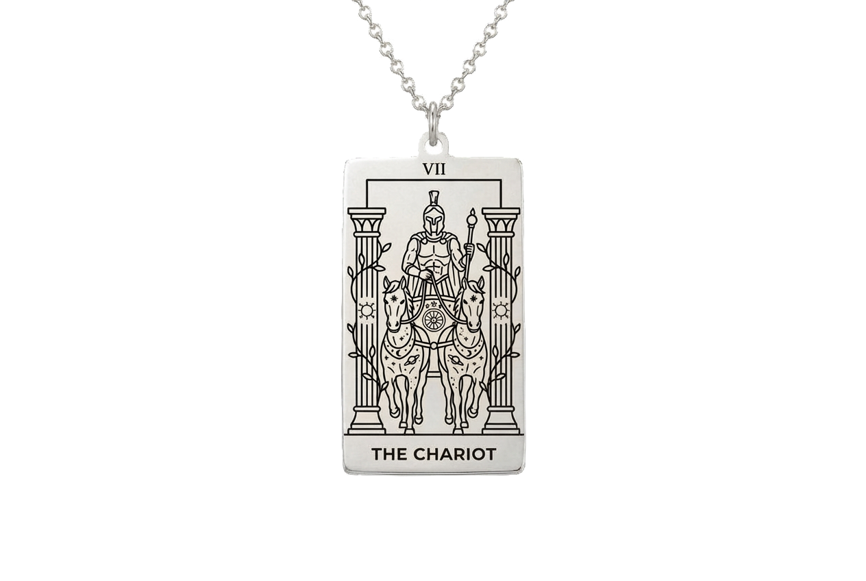 The Chariot Tarot Card Necklace