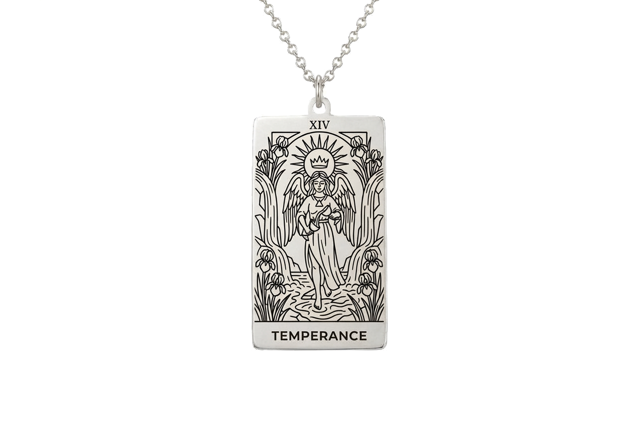 Temperance Tarot Card Necklace