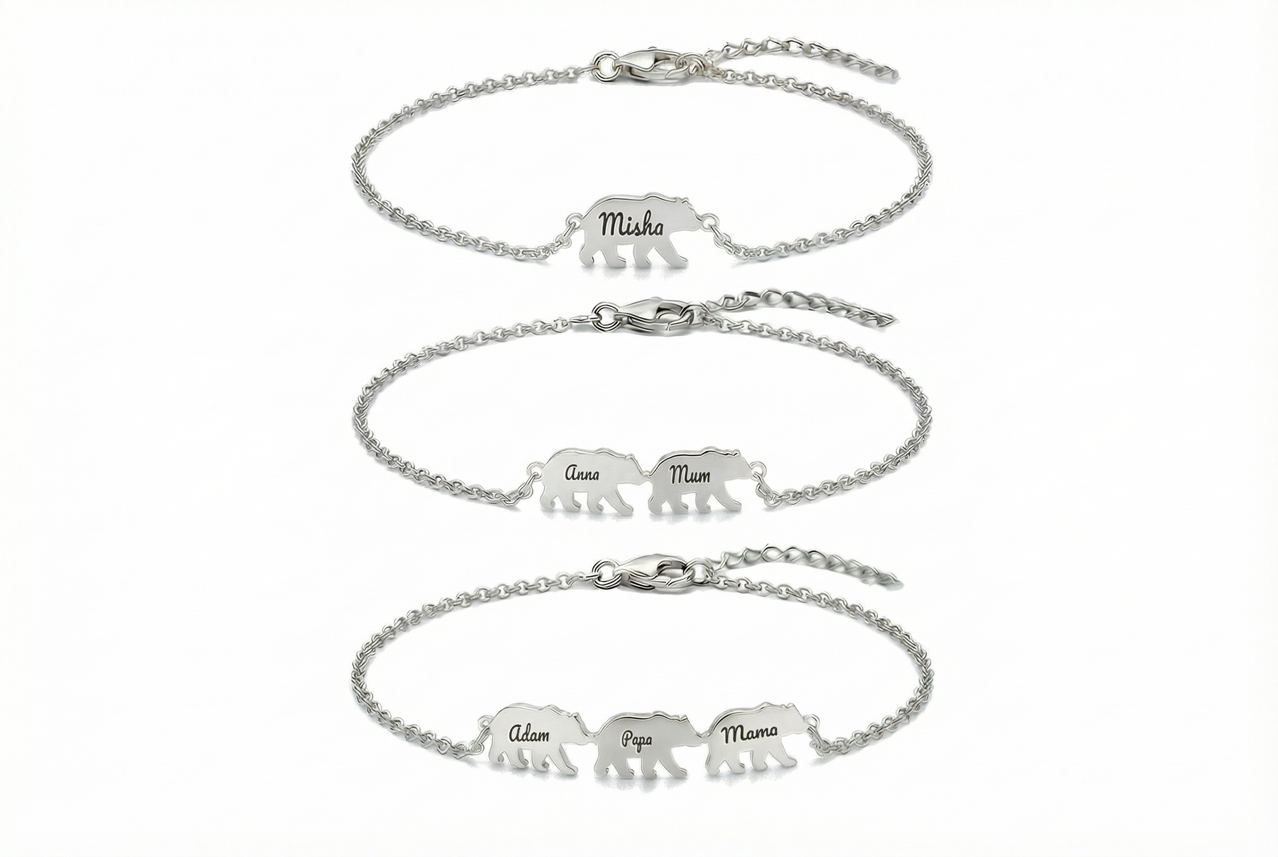 Bear Name Anklet