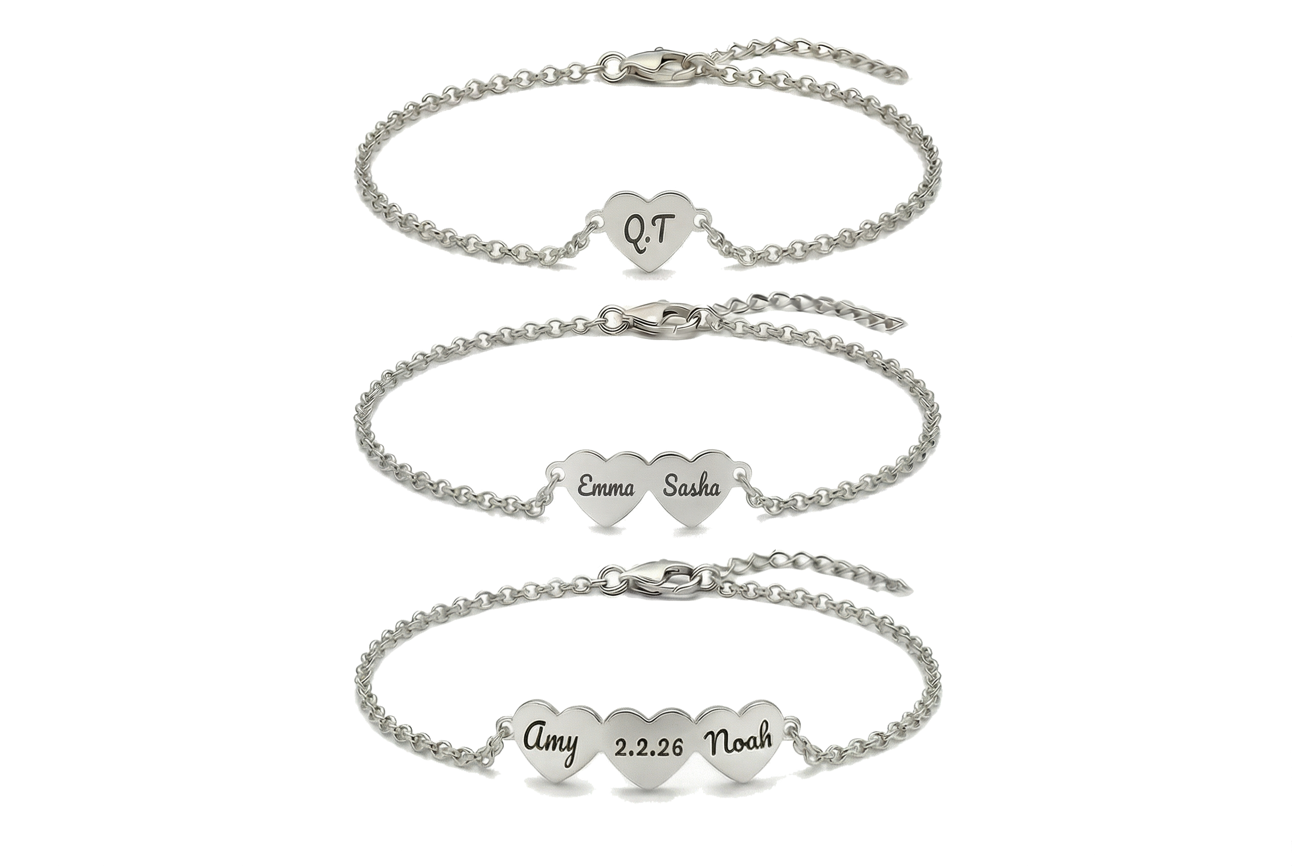 Engraved Heart Bracelet