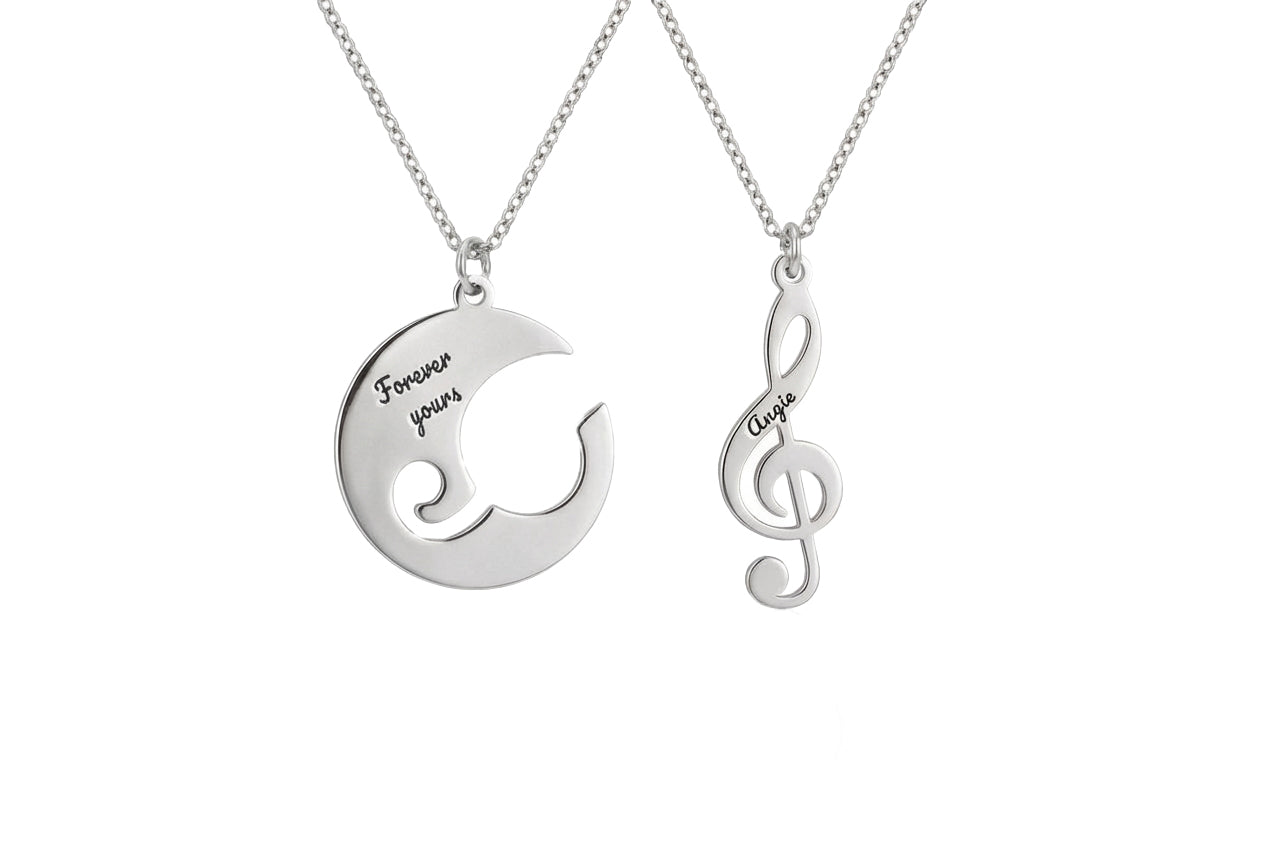 Set Of Music Note Necklaces