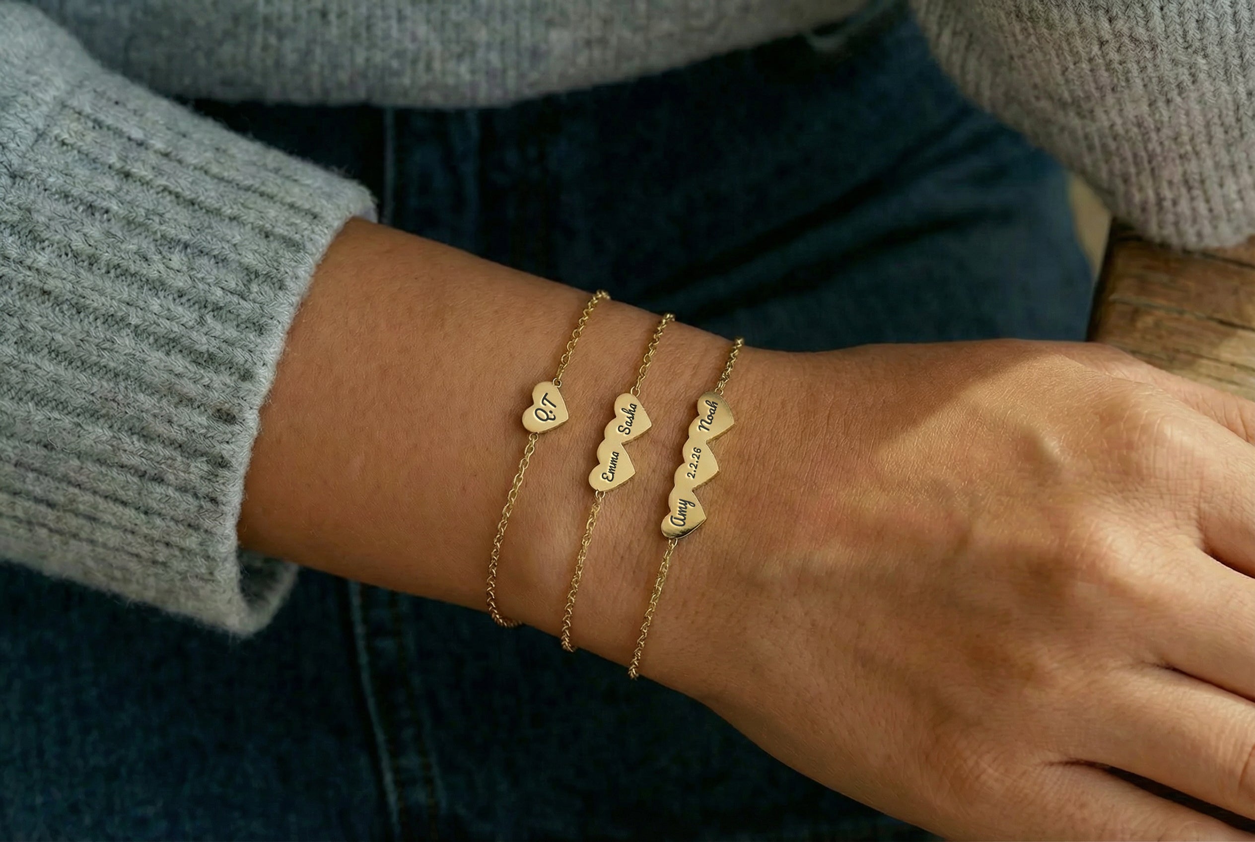 Engraved Heart Bracelet