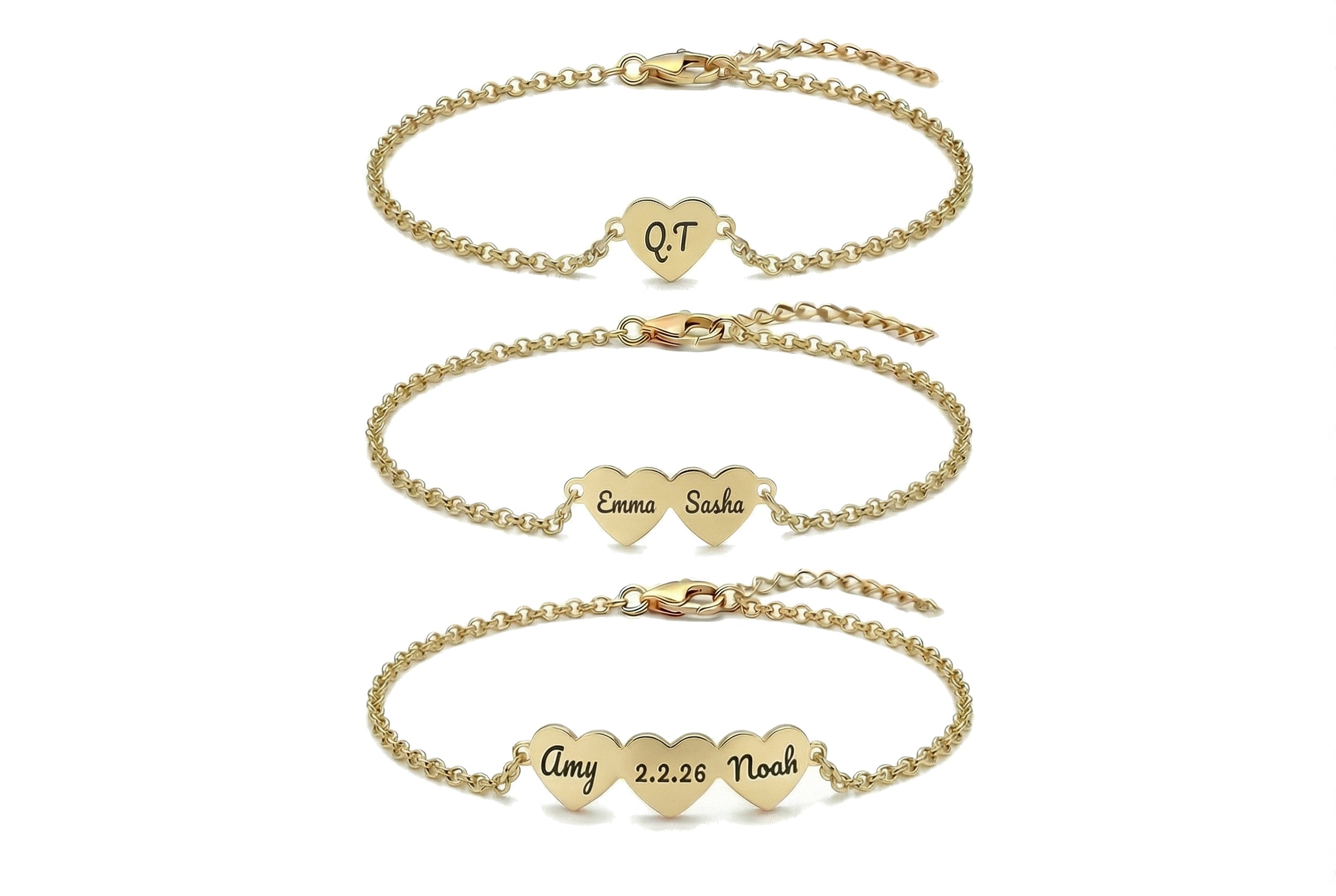 Engraved Heart Bracelet