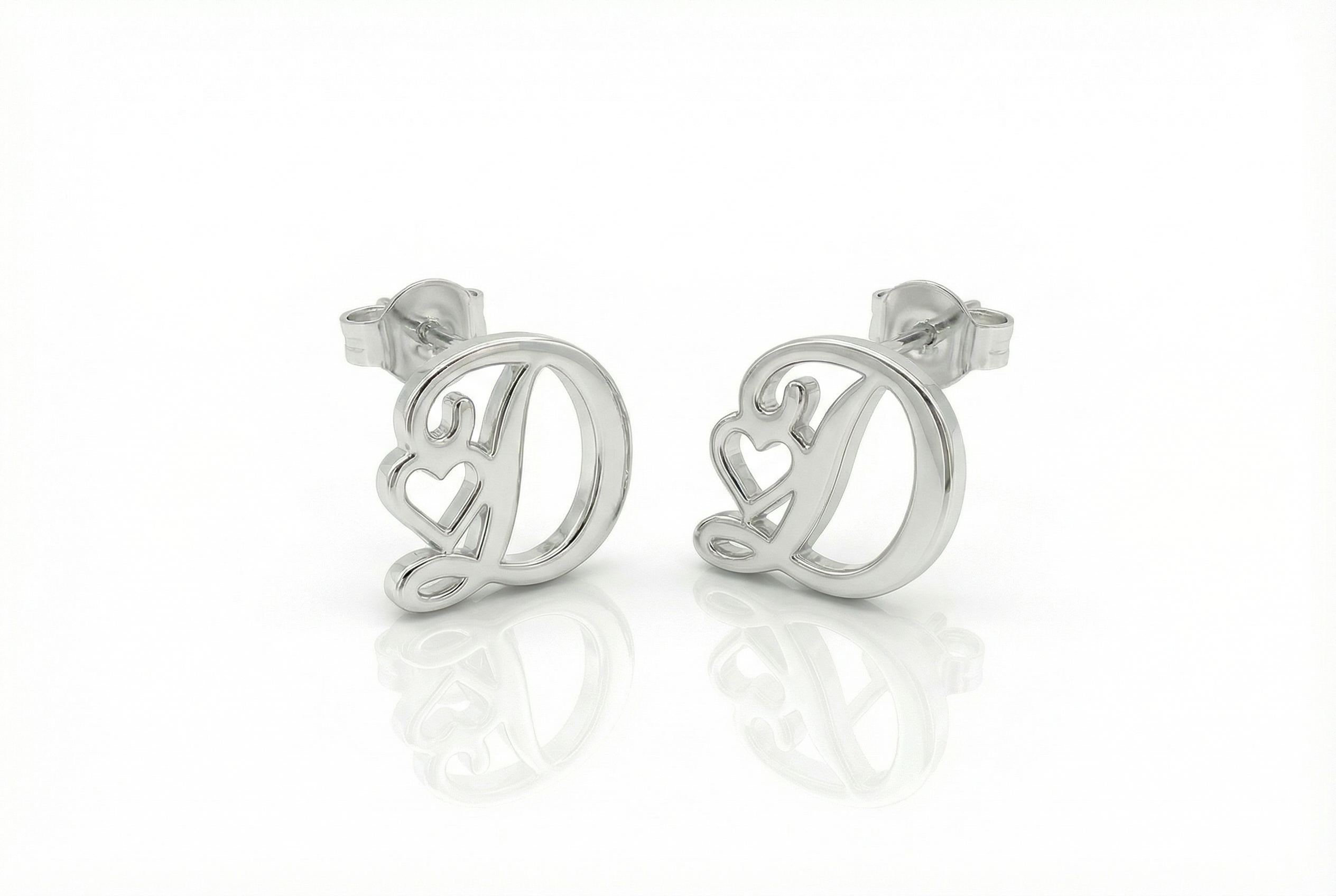 Large Initial Stud Earrings