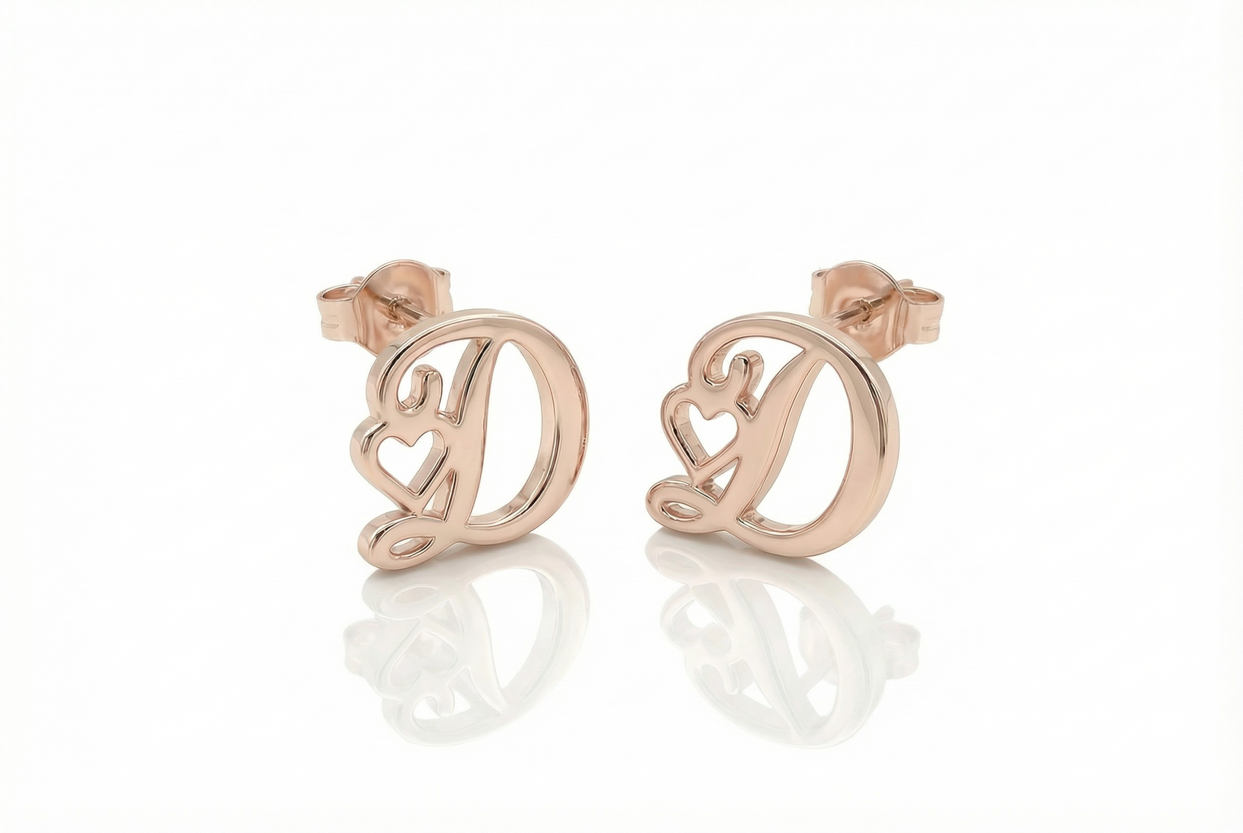 Large Initial Stud Earrings