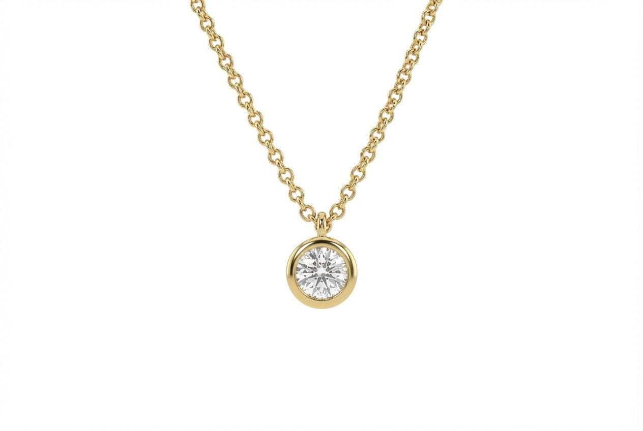 Round CZ Minimalist Pendant