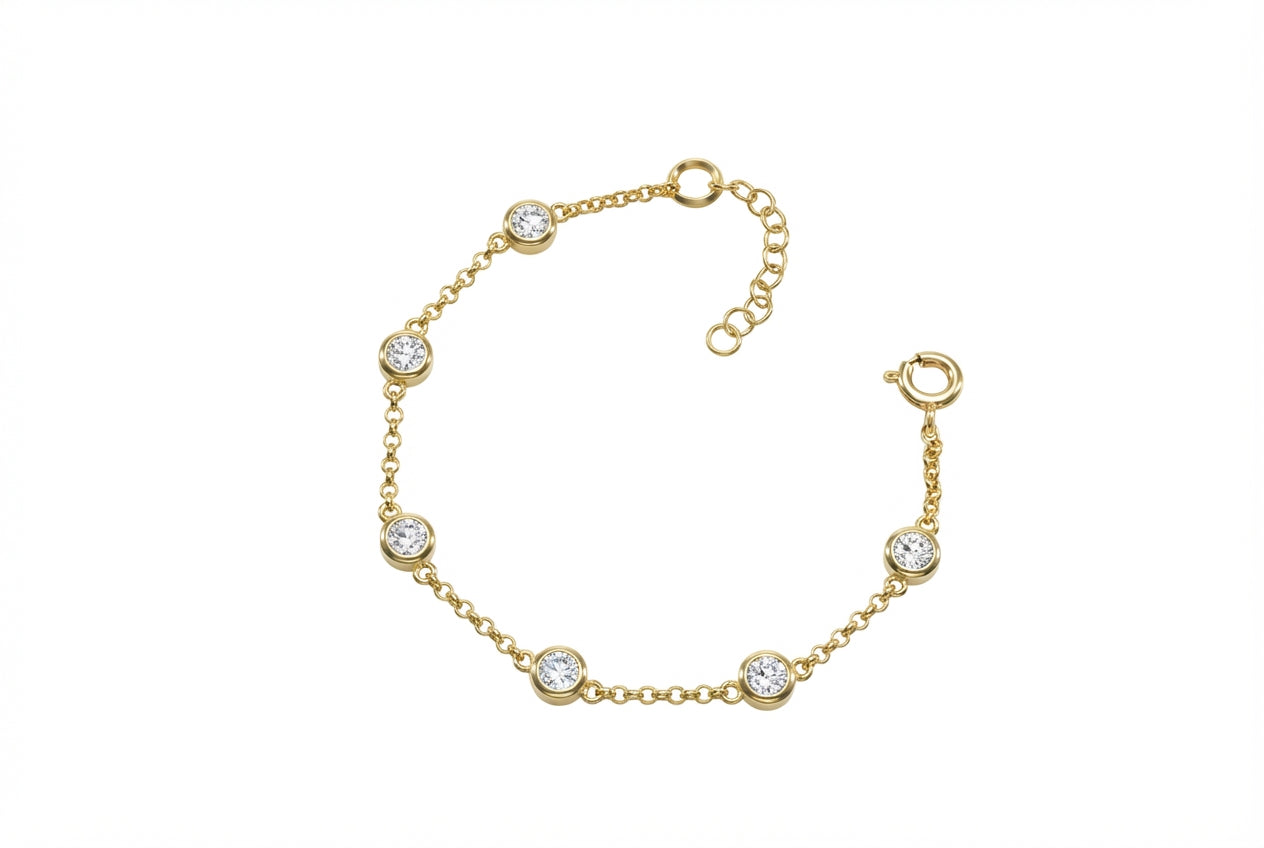 Multi Bezel CZ Shimmer Chain