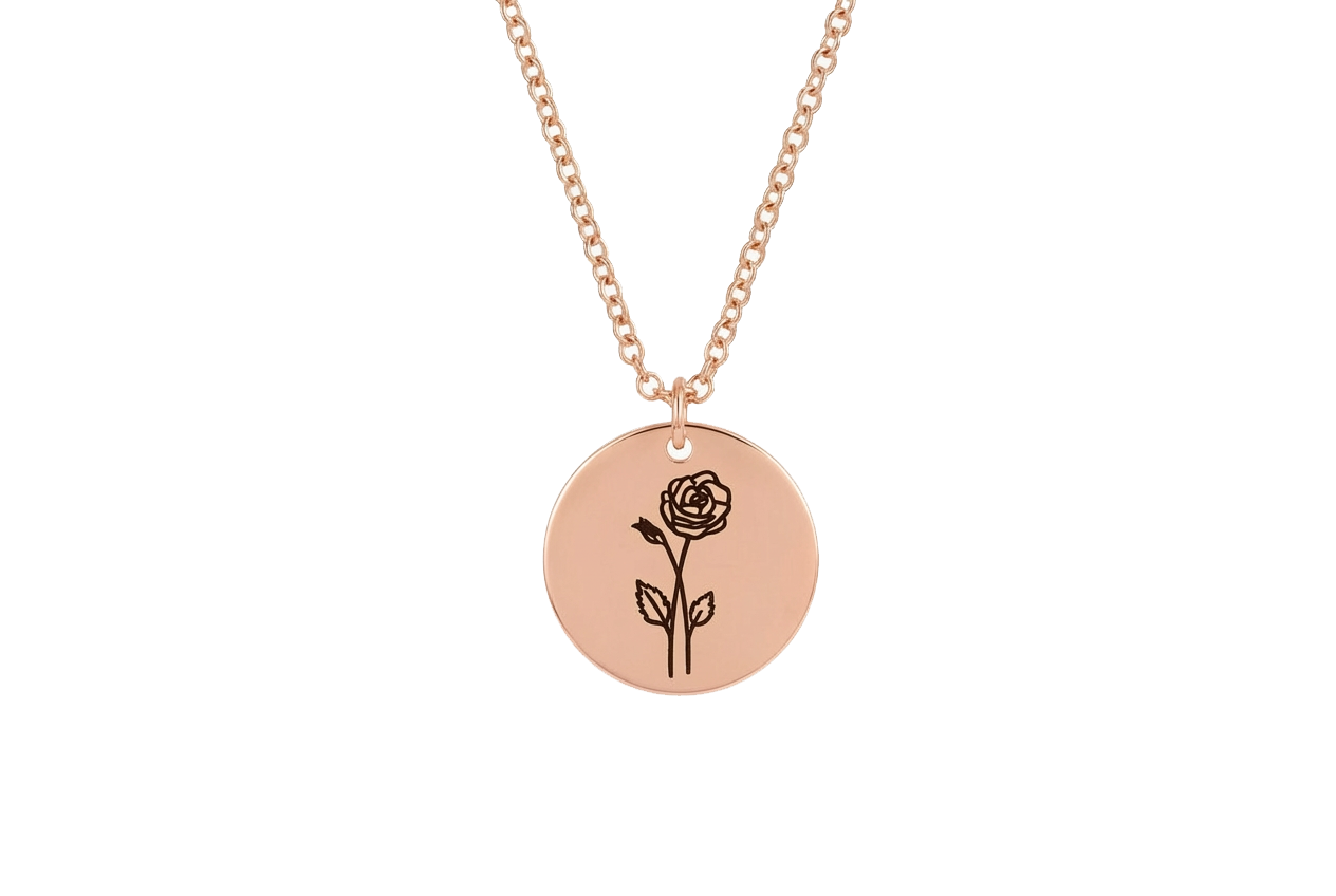 Flower Engraved Pendant