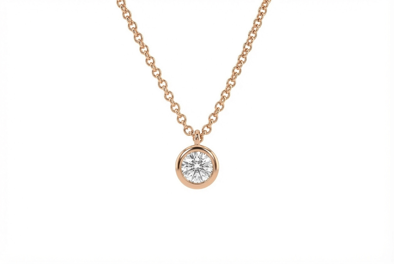 Round CZ Minimalist Pendant