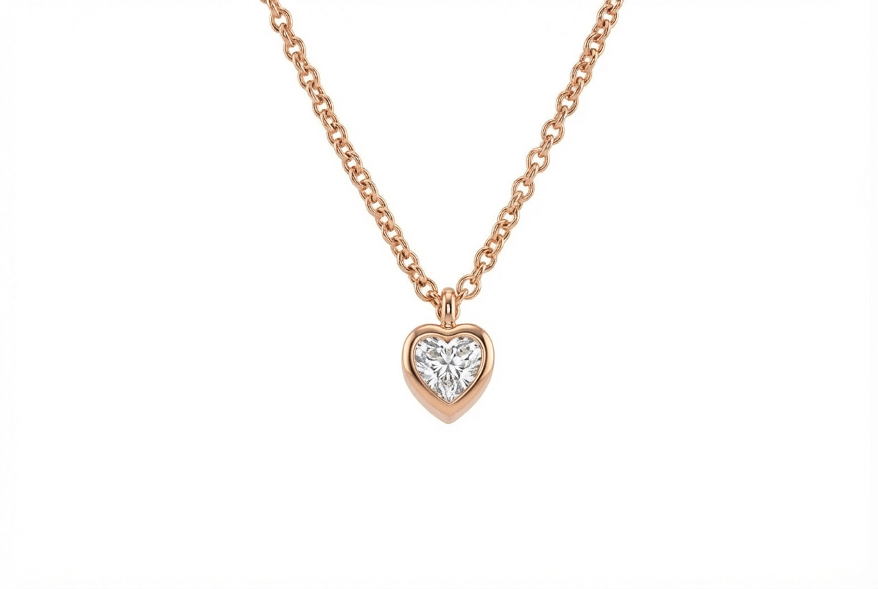 Heart Bezel Necklace