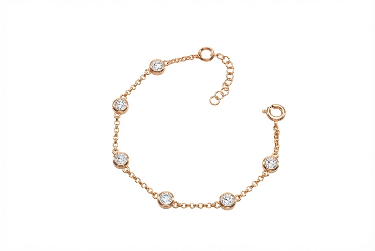 Multi Bezel CZ Shimmer Chain