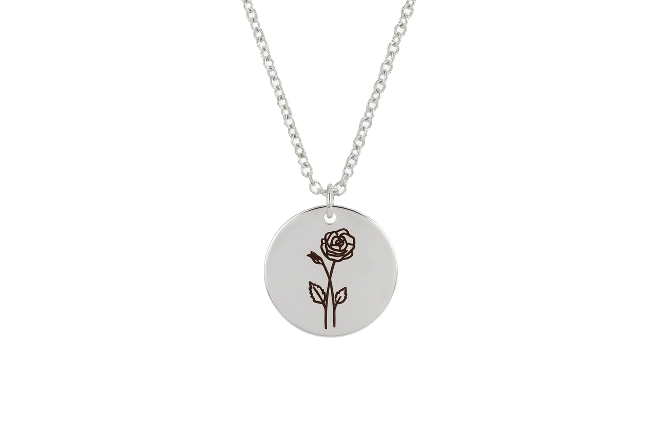 Flower Engraved Pendant