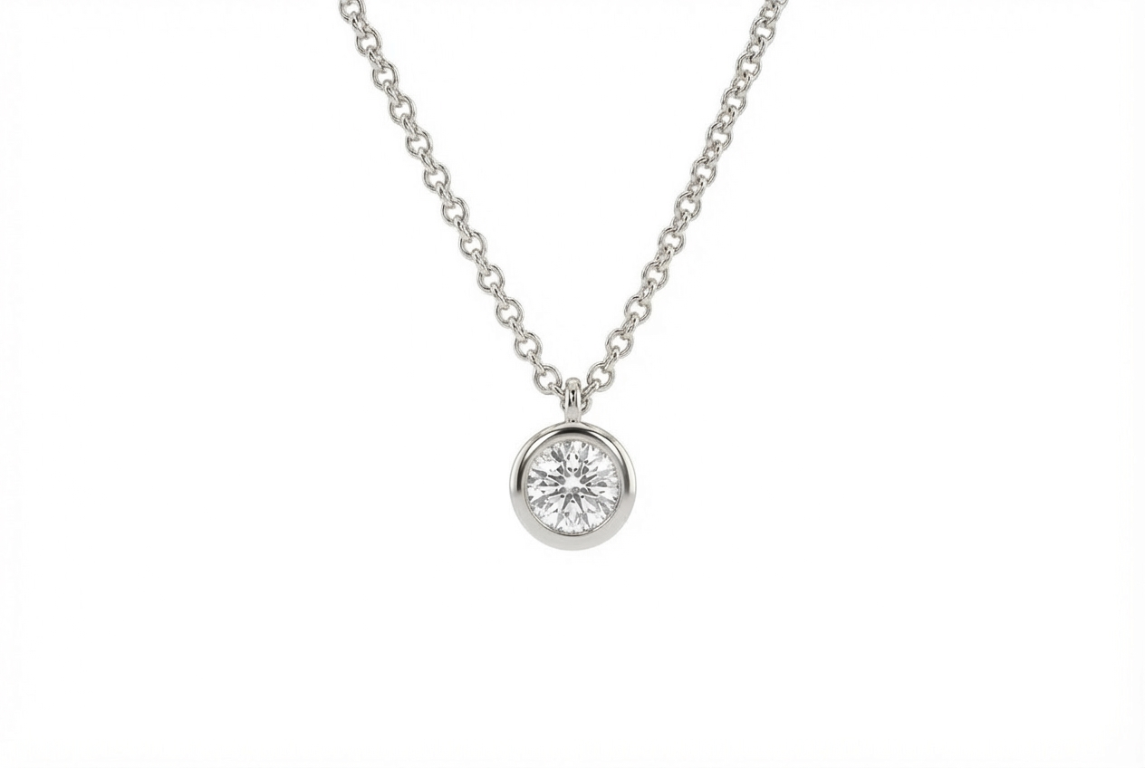 Round CZ Minimalist Pendant