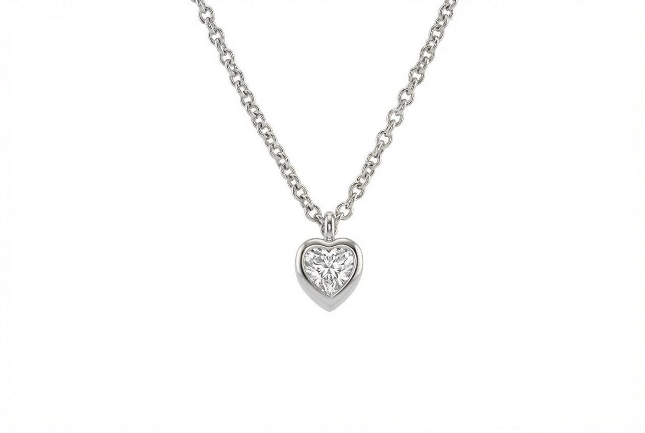 Heart Bezel Necklace