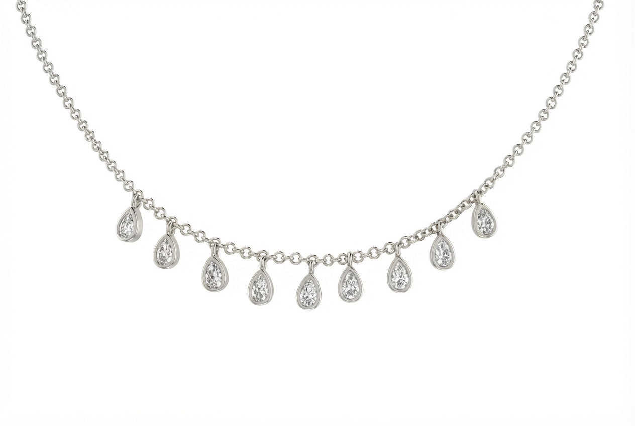 Pear Fringe Necklace