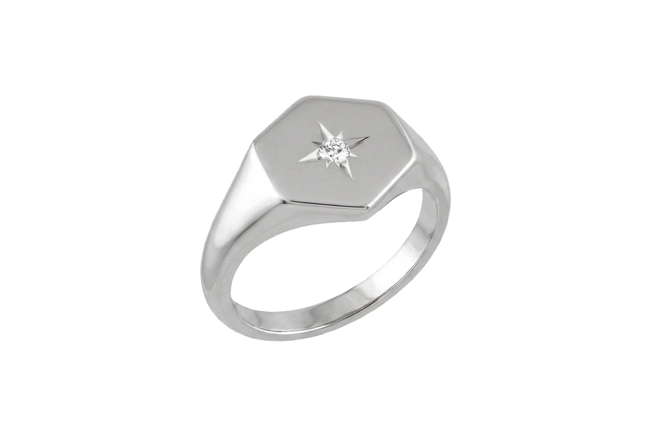 Hexagon Signet Ring