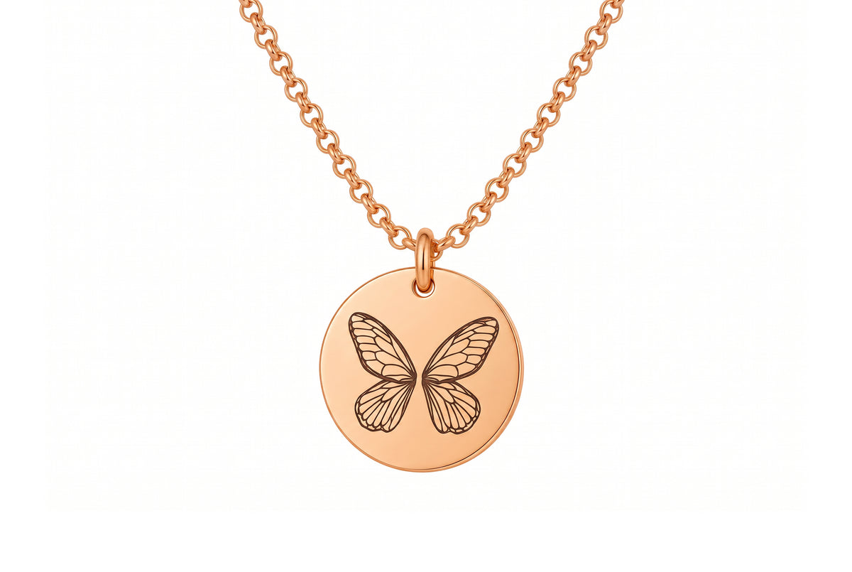 Fairy Wings Disc Necklace