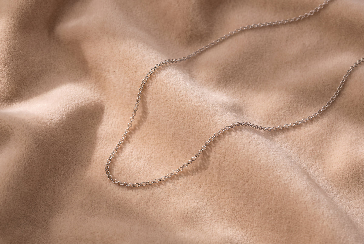 14K Gold Rolo Chain Necklace