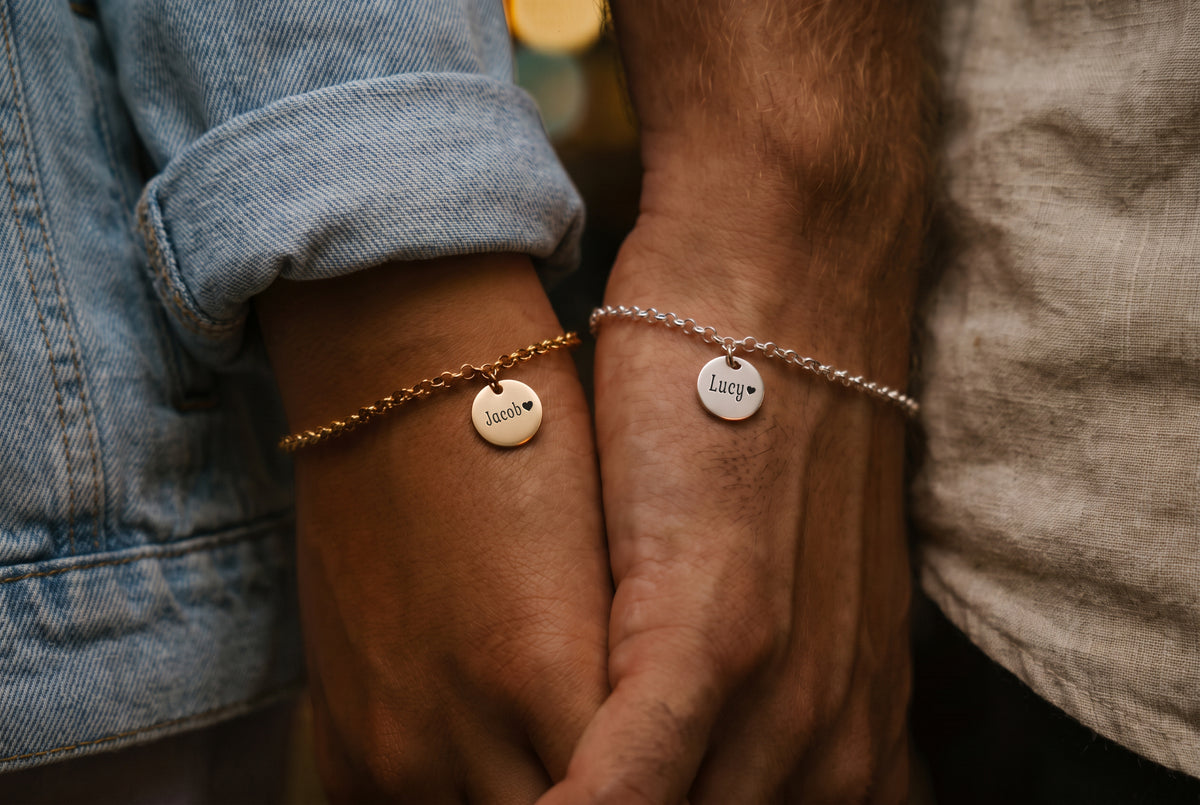 Personalized Couple Bracelets Set