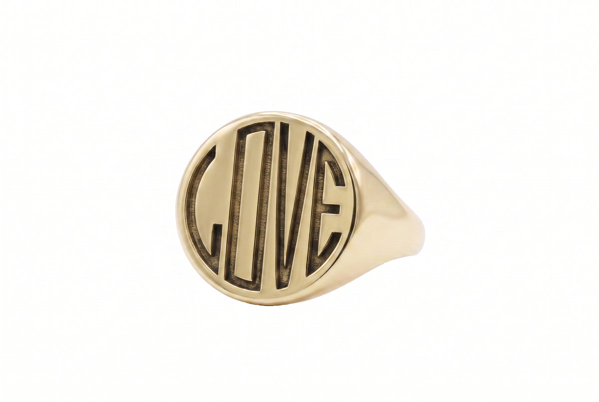 LOVE Word Signet Ring