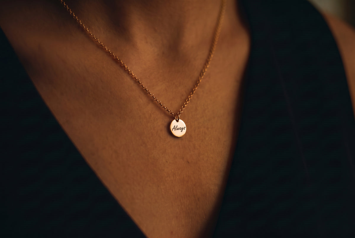 Tiny Message Charm Necklace