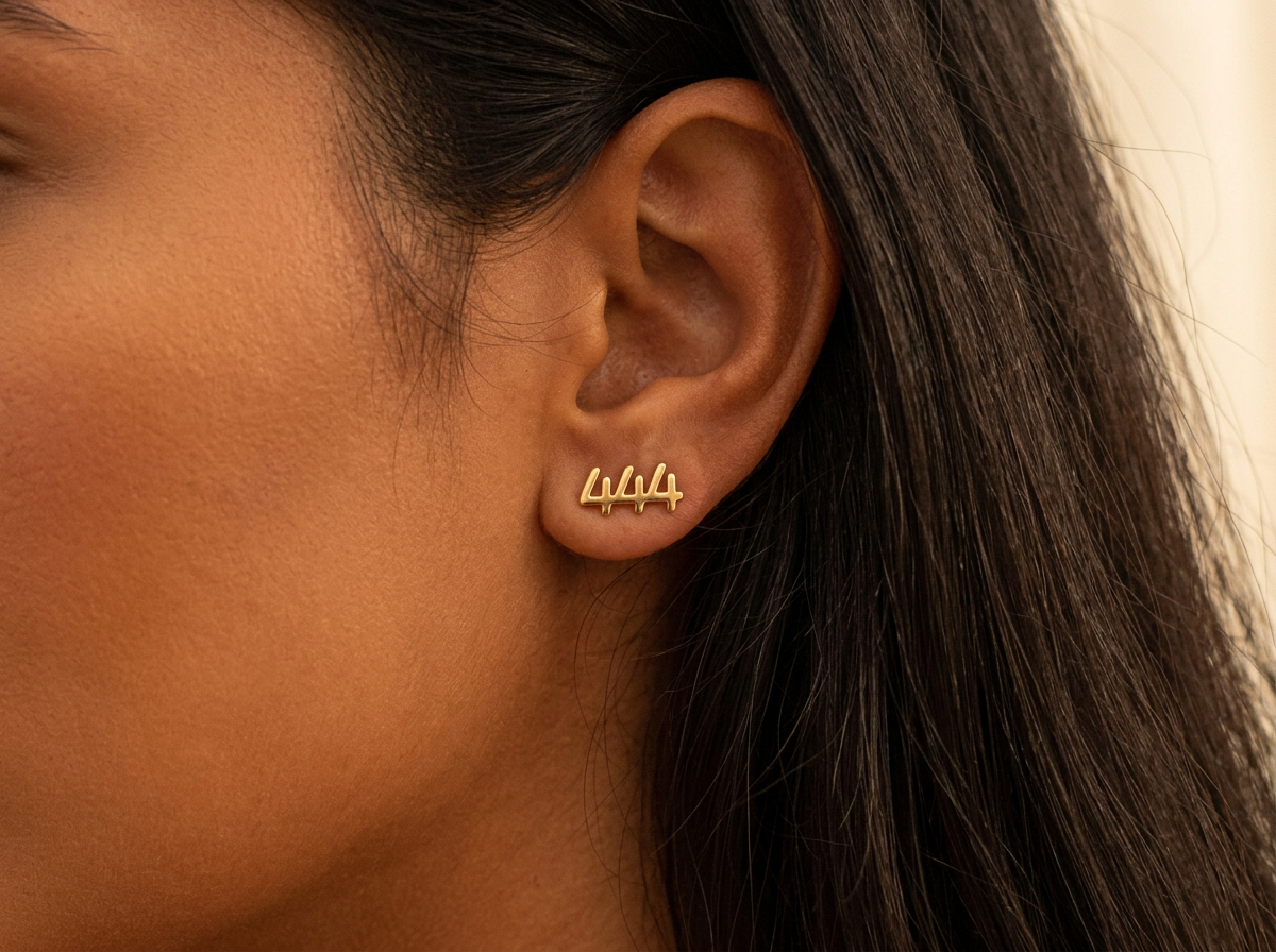 Angel Number Stud Earrings