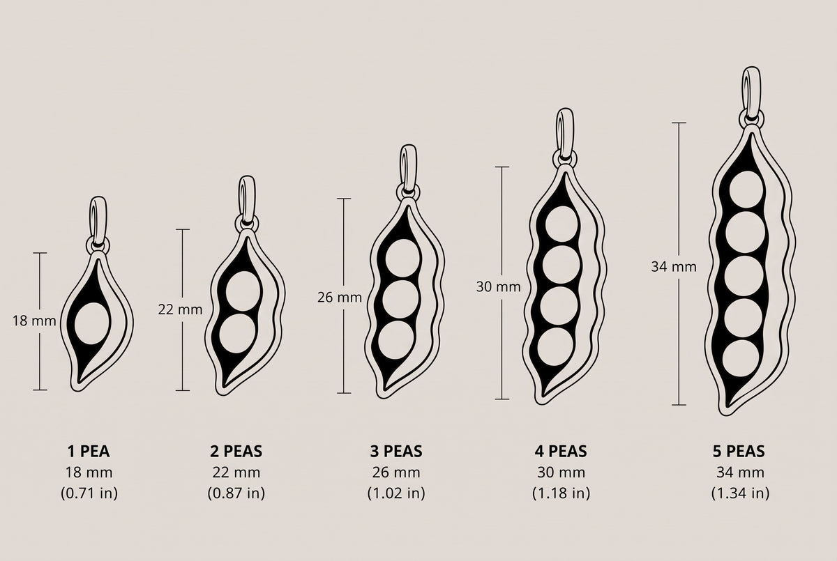 Custom Family Pea Pod Necklace