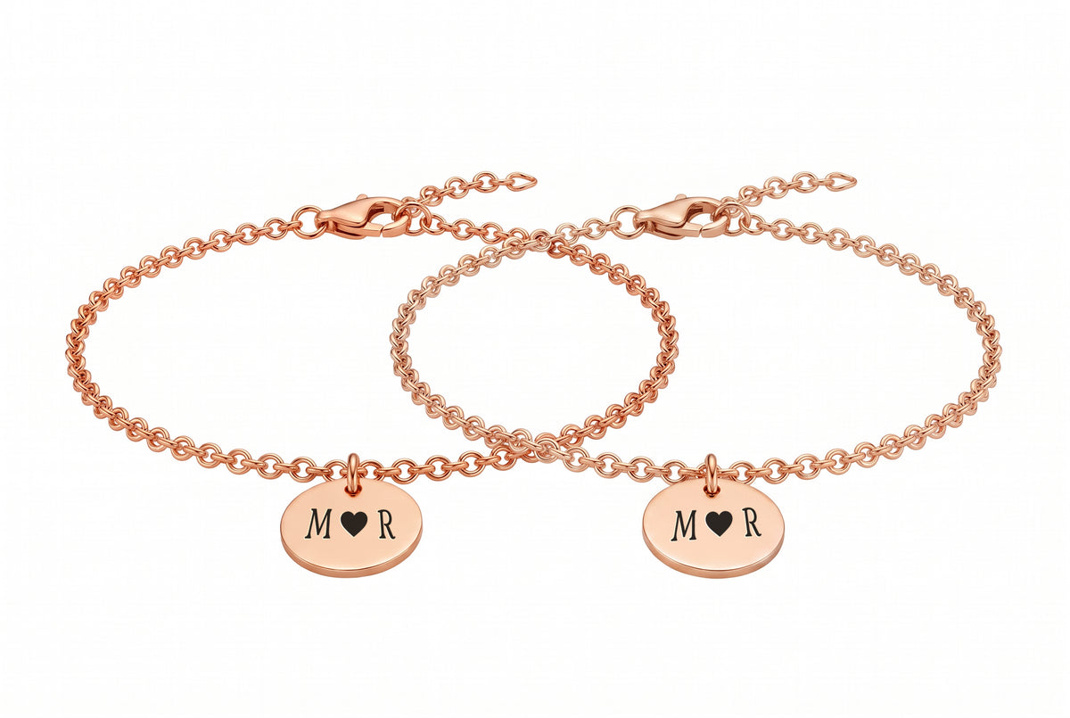 Personalized Couple Bracelets Set