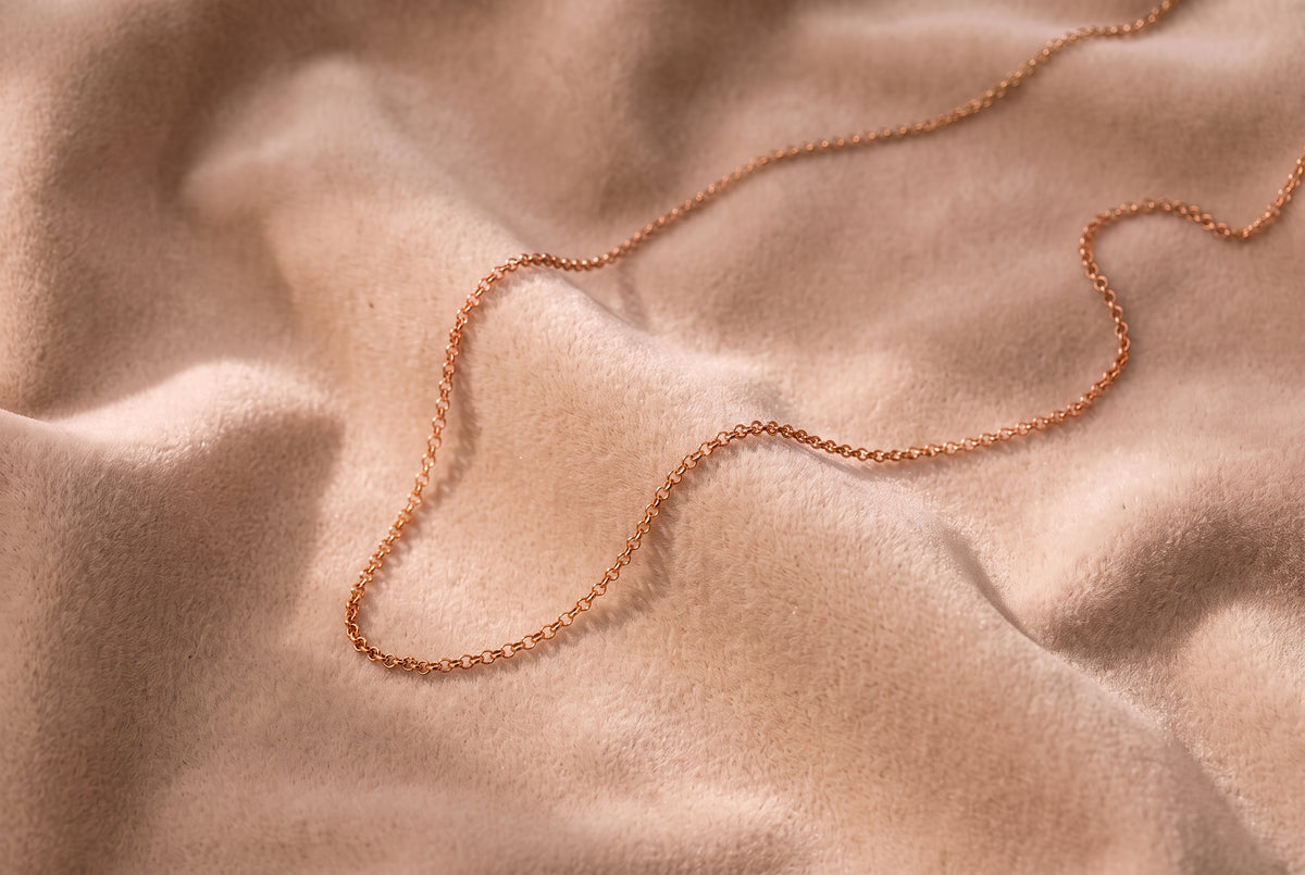 14K Gold Rolo Chain Necklace