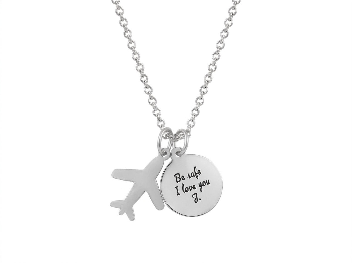 Globe & Plane Necklace