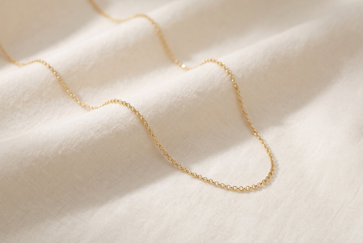 Thin Gold Rolo Chain