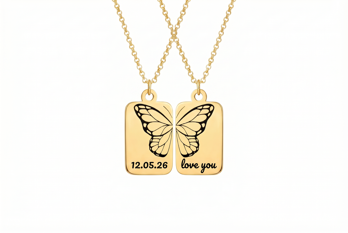 Butterfly Wing Matching Necklace Set