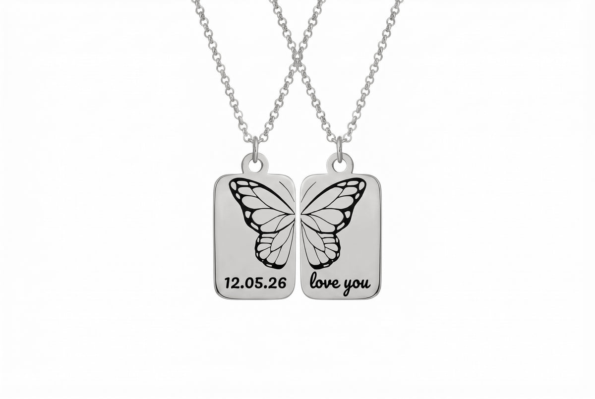Butterfly Wing Matching Necklace Set