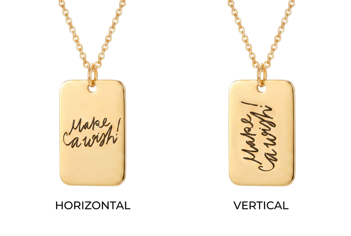 Personalized Handwriting Tag Necklace