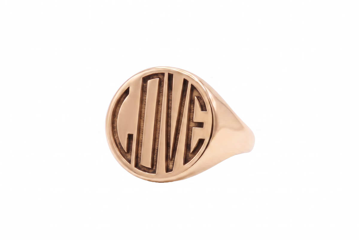 LOVE Word Signet Ring