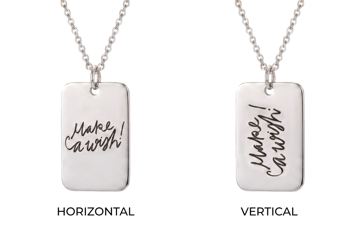 Personalized Handwriting Tag Necklace