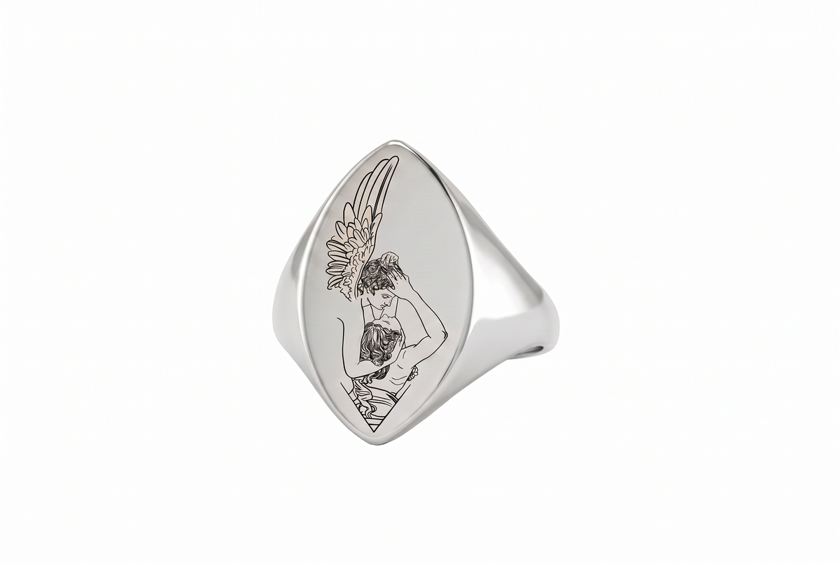 Cupid & Psyche Signet Ring