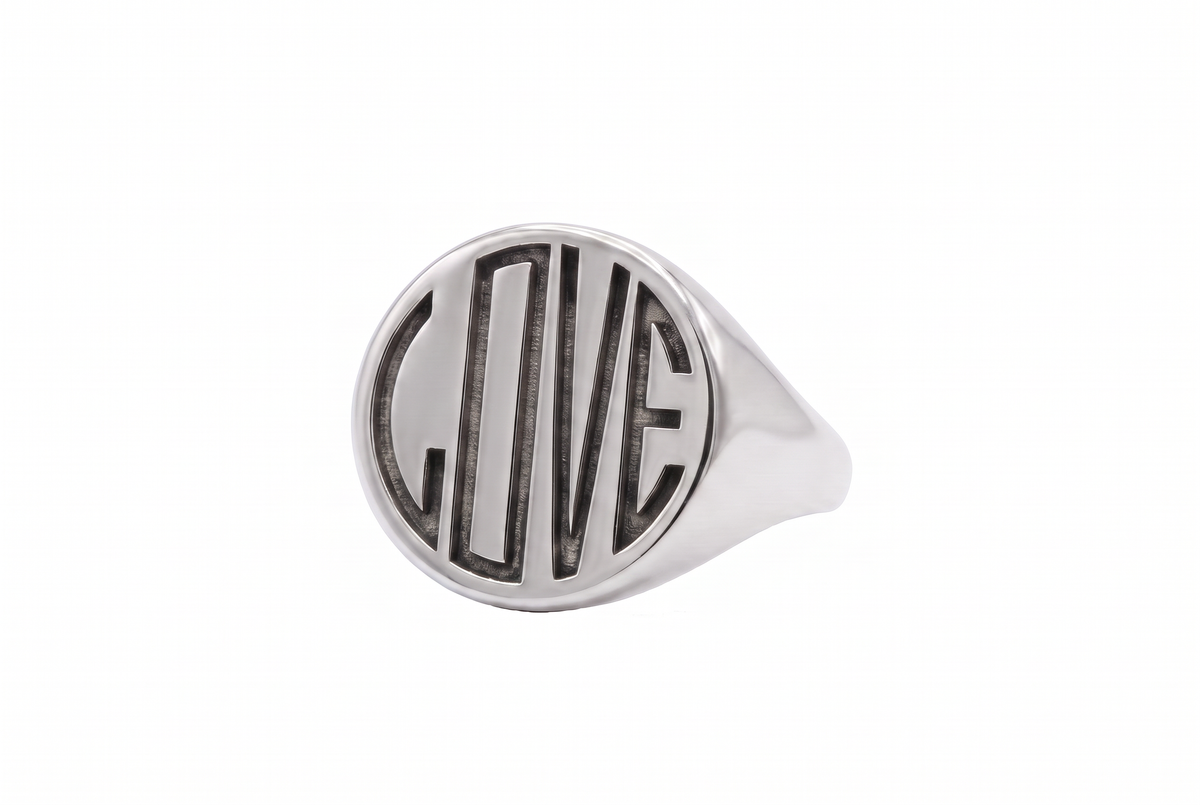 LOVE Word Signet Ring