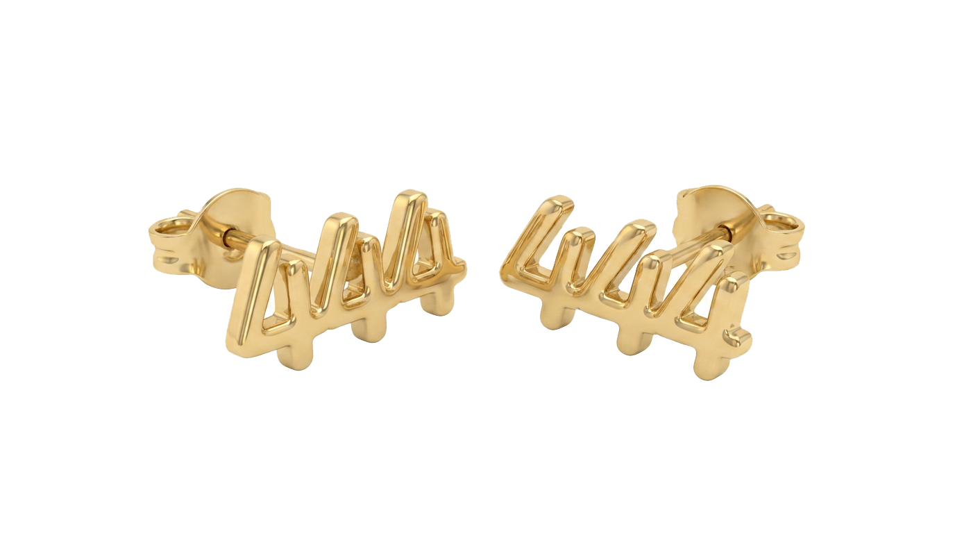 Angel Number Stud Earrings