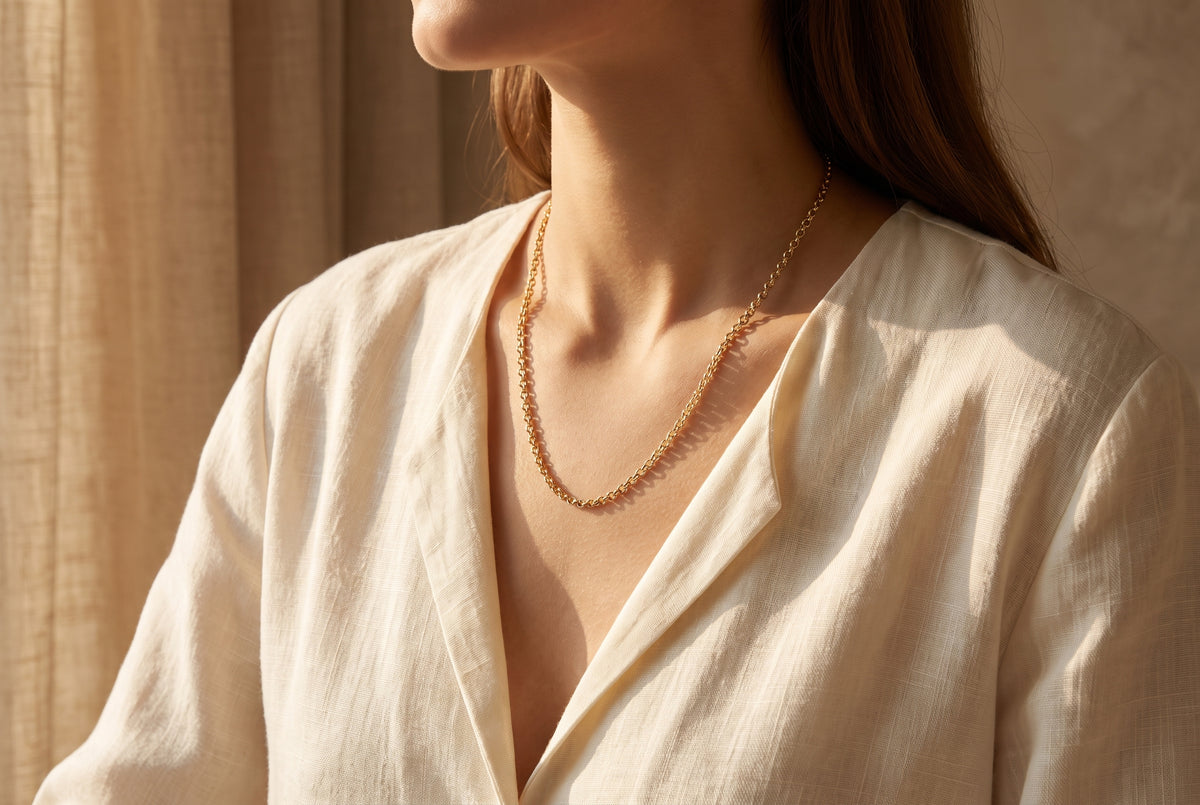 14K Gold Rolo Chain