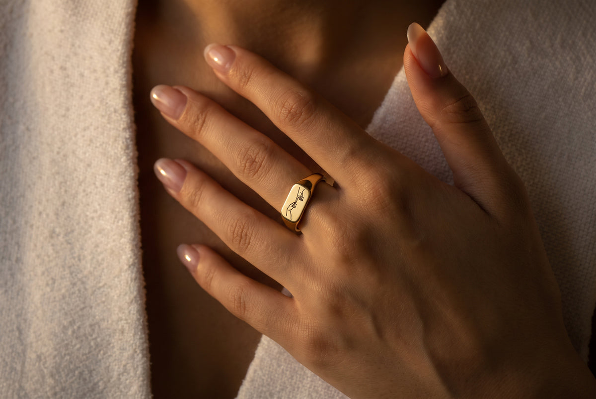Creation Rectangle Signet Ring
