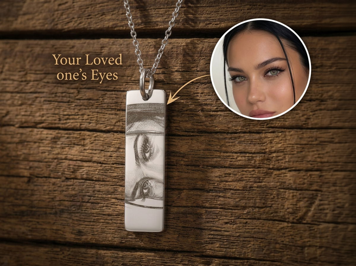 Personalized Eyes Photo Necklace