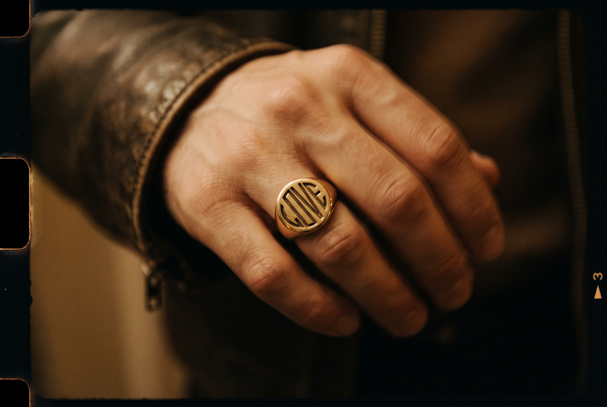 LOVE Word Signet Ring