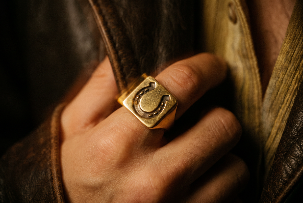 Gold Horseshoe Signet